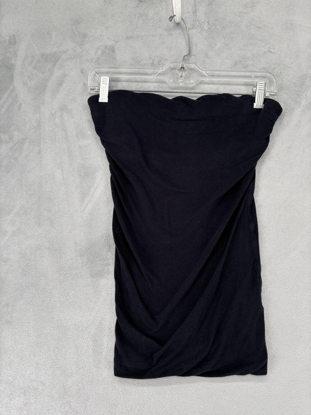 James Perse Tube Top Womens 3 Black Jersey Slim Fit Stretch Casual Y2K Wimsigoth